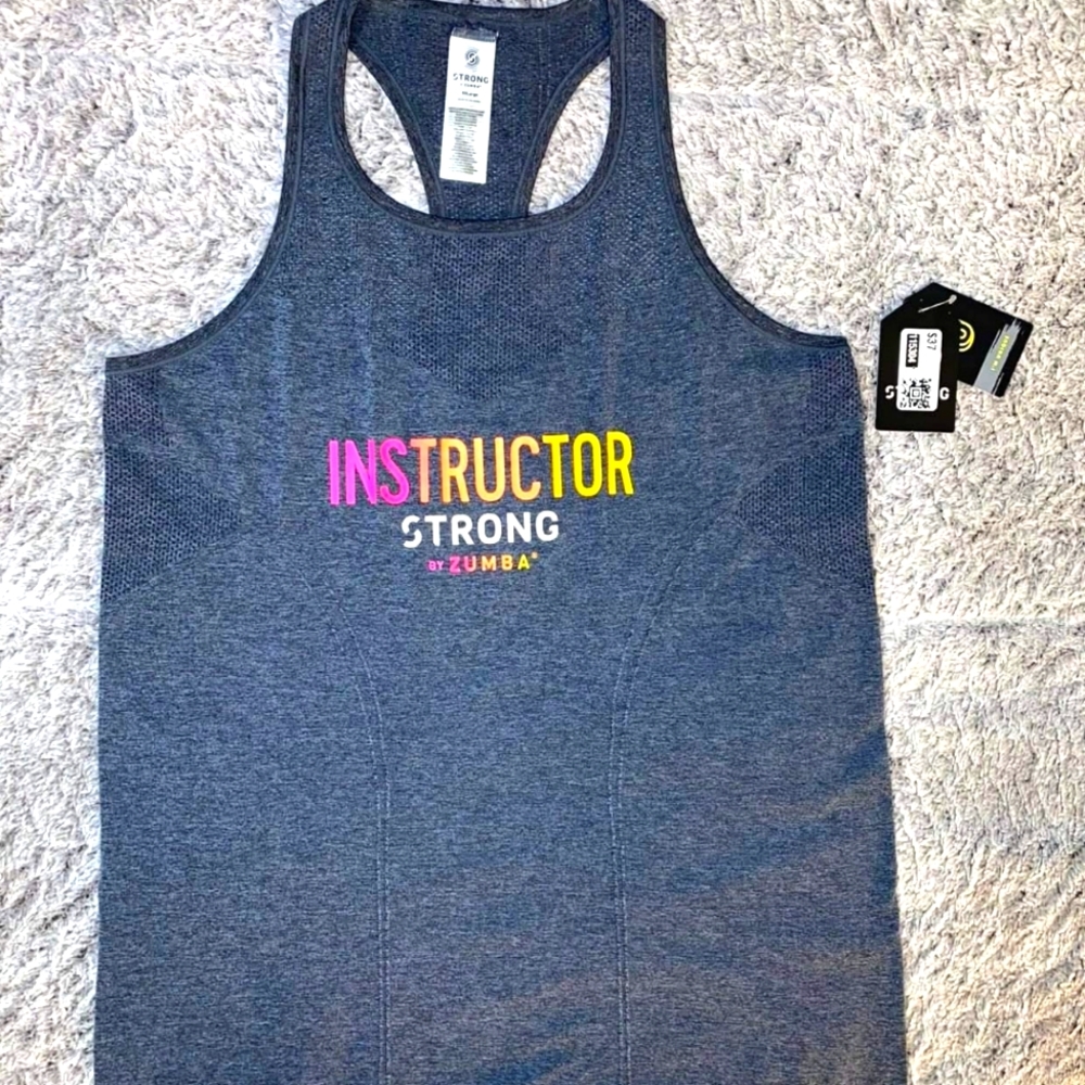 Zumbawear Active Squat Sync Seamless Tank Bold Black Size XXLarge MSRP $37